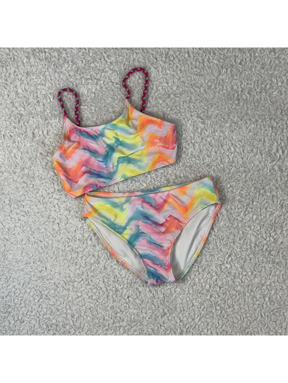 Girls More Than Magic Chevron Tie-Dye 2-piece Bikini Set (size XL 14/16) #TM225